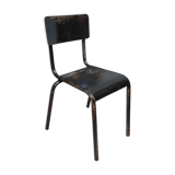 Black metal chair
