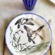 Service de table assiettes et plats Gien modèle grands oiseaux
