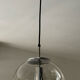 Space Age globe pendant lamp in smoked glass from the 70s