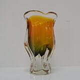 Art Glass Vase by Josef Hospodka for Glasswork Chribska,1960's.