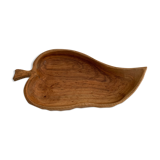 Empty pocket carved wood leaf shape