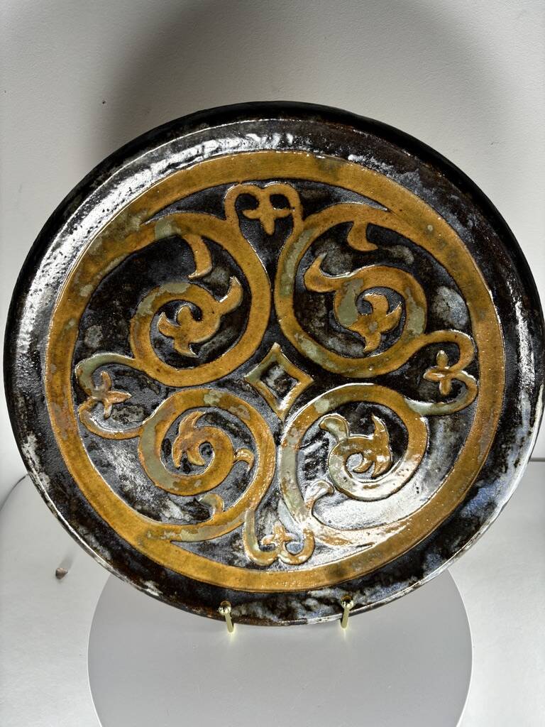 Louis Giraud vintage 1930 XXL Art Deco Vallauris dish