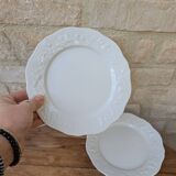 Set of 2 fruit motif plates P. Deshoulières in Limoges porcelain