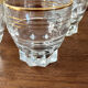 Verres en verre vintage avec bord doré, ensemble de 6