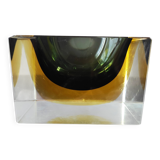 Murano glass ashtray Sommerso Italy 1970