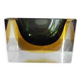 Murano glass ashtray Sommerso Italy 1970