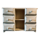 1950s shelf with off-white patina
