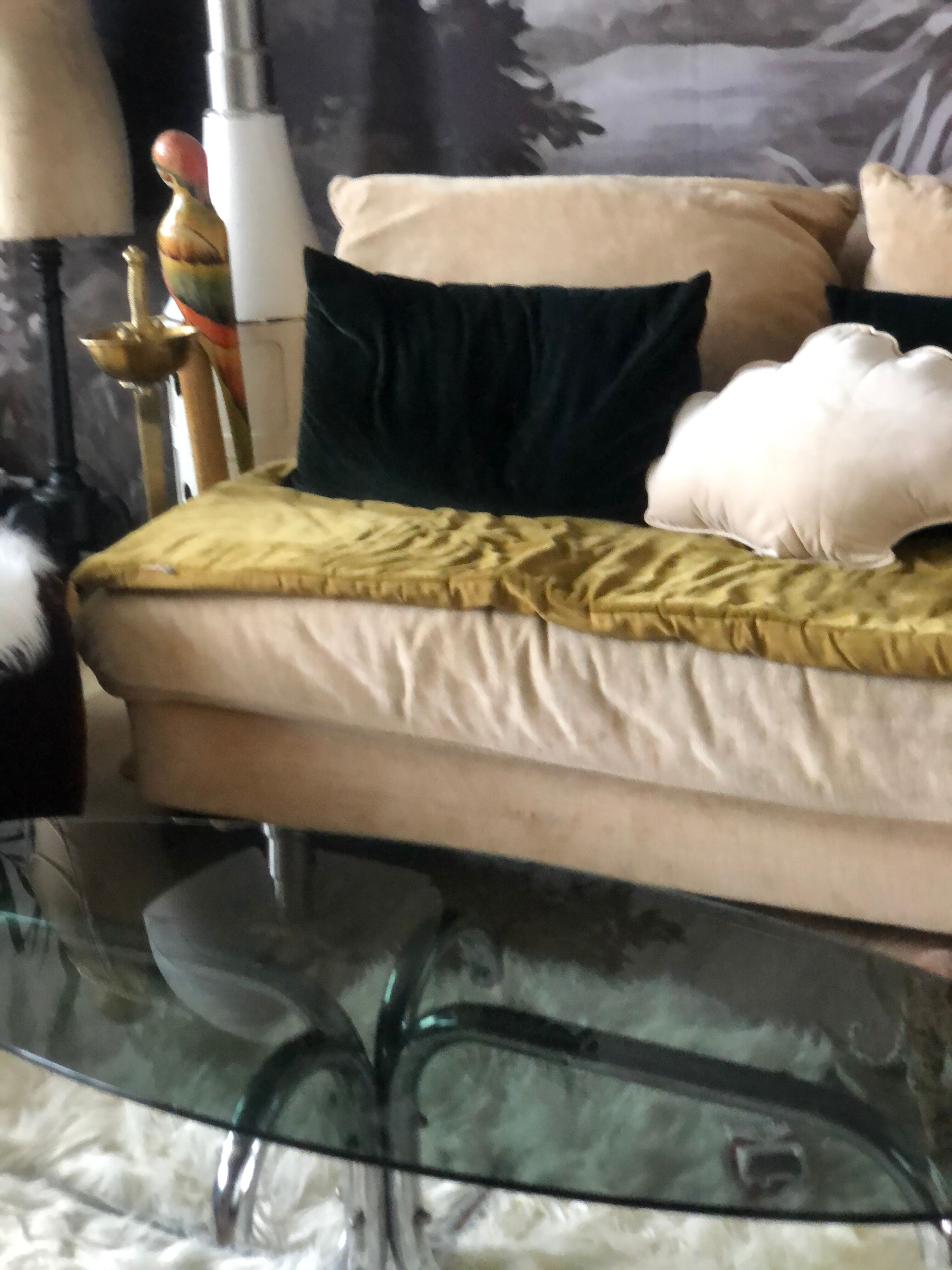 Coffee table smoked glass and chrome