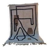 Handmade wool Berber rug 250x150 cm