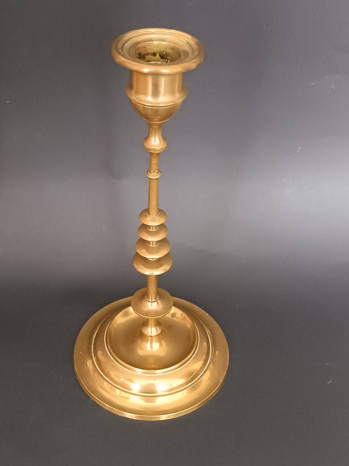 Pair of brass candlesticks