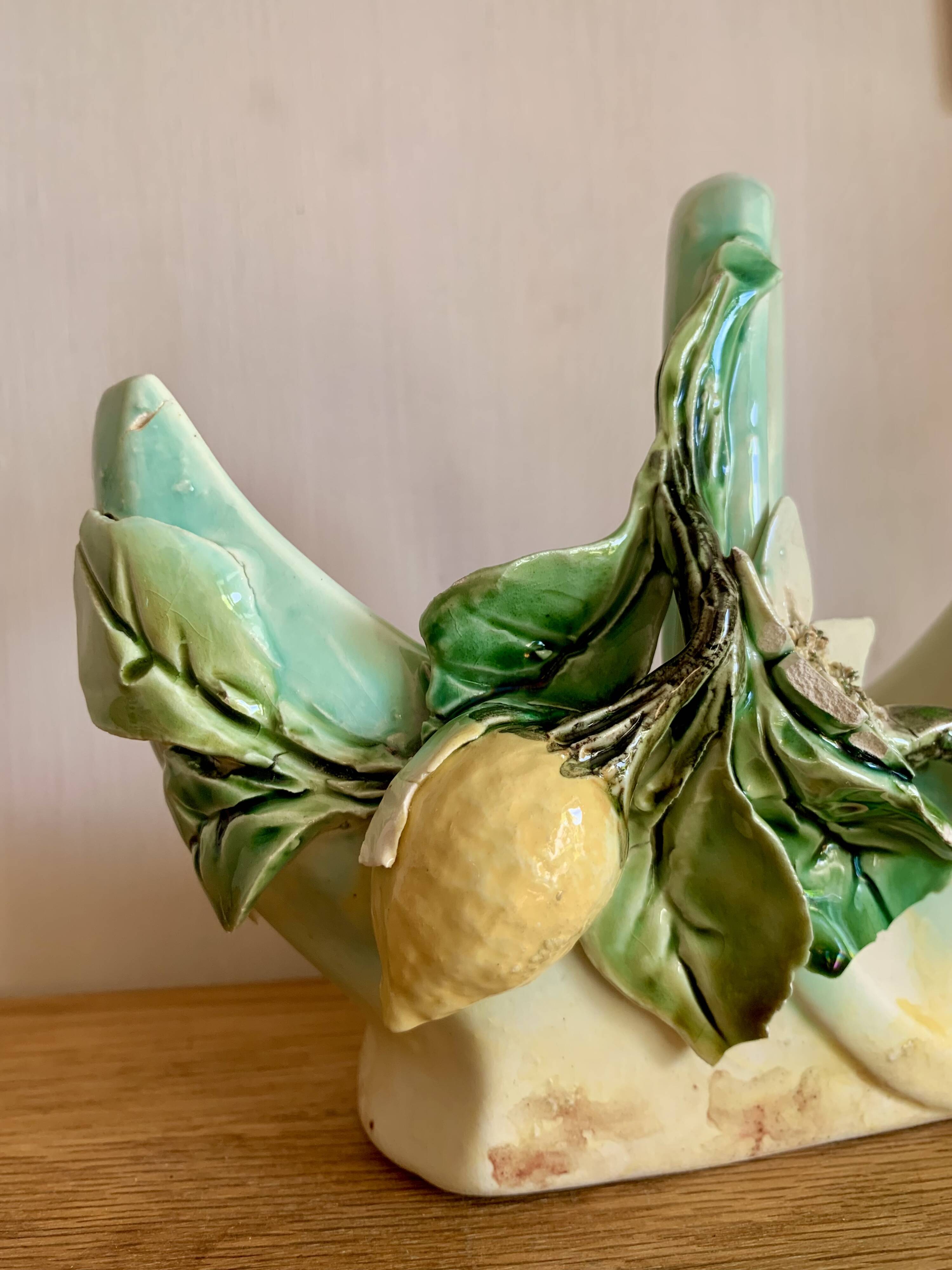 Old Lonchamp earthenware basket