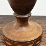 Turned and carved wooden vase, mid-20th century
