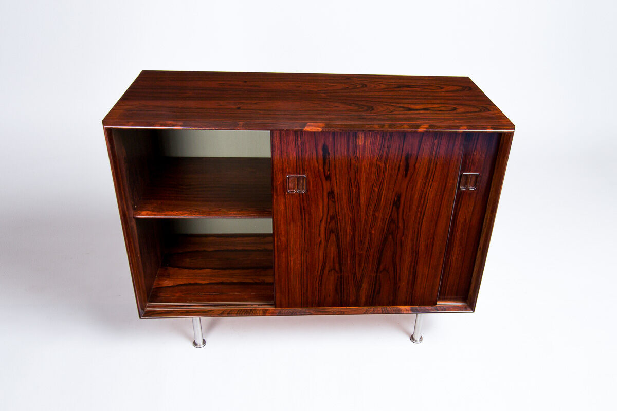 Mid century rosewood sideboard on aluminium legs, danish 1960’s