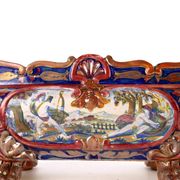 Antique jardinière in majolica Man. Santarelli Gualdo Tadini Italy 1920s