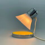 Milk glass & chrome adjustable table lamp 1960