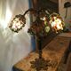 Art deco lamp, bunches of grapes in Murano glass, bronze base
