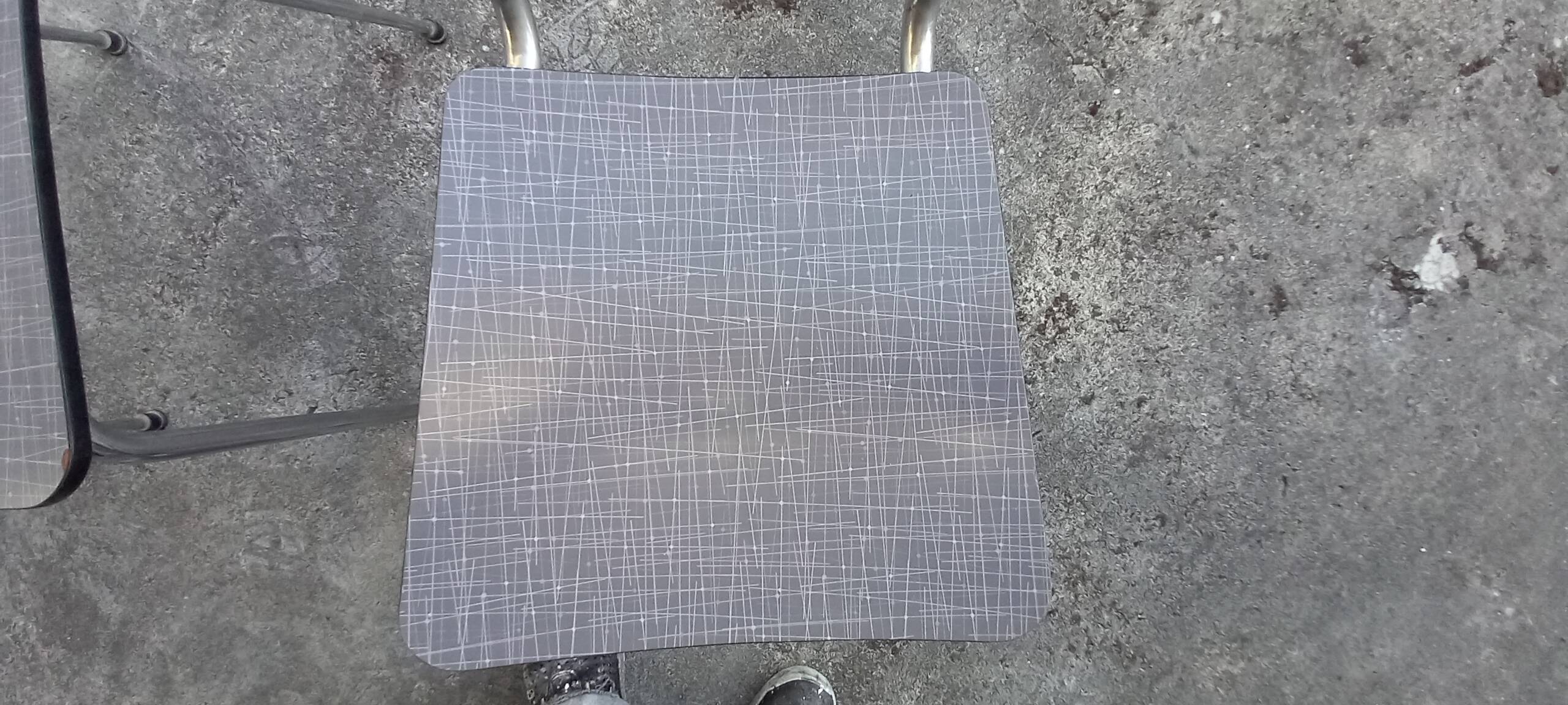 Pair of vintage 1960 Formica chairs – Space Age pattern