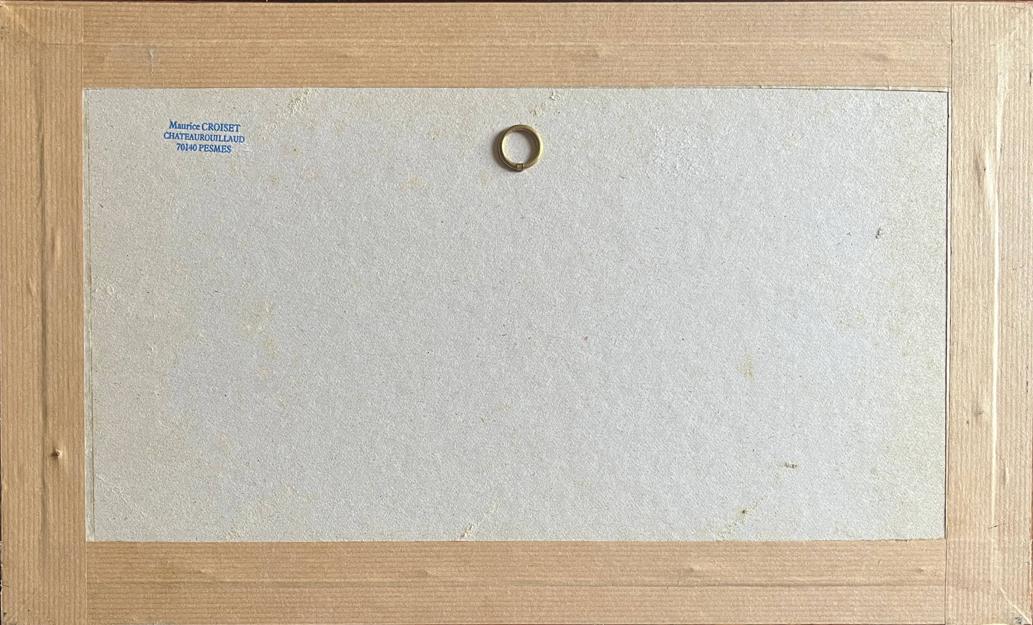 Painting watercolor attr. g. girardot (1856-1914) "prairie" circa 1900