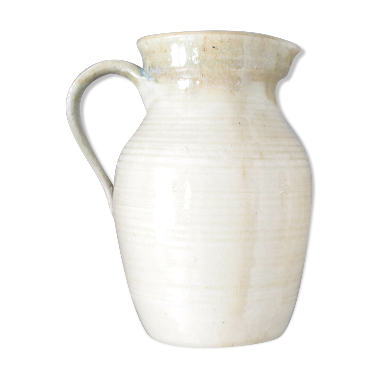 Old decanter in enamelled sandstone