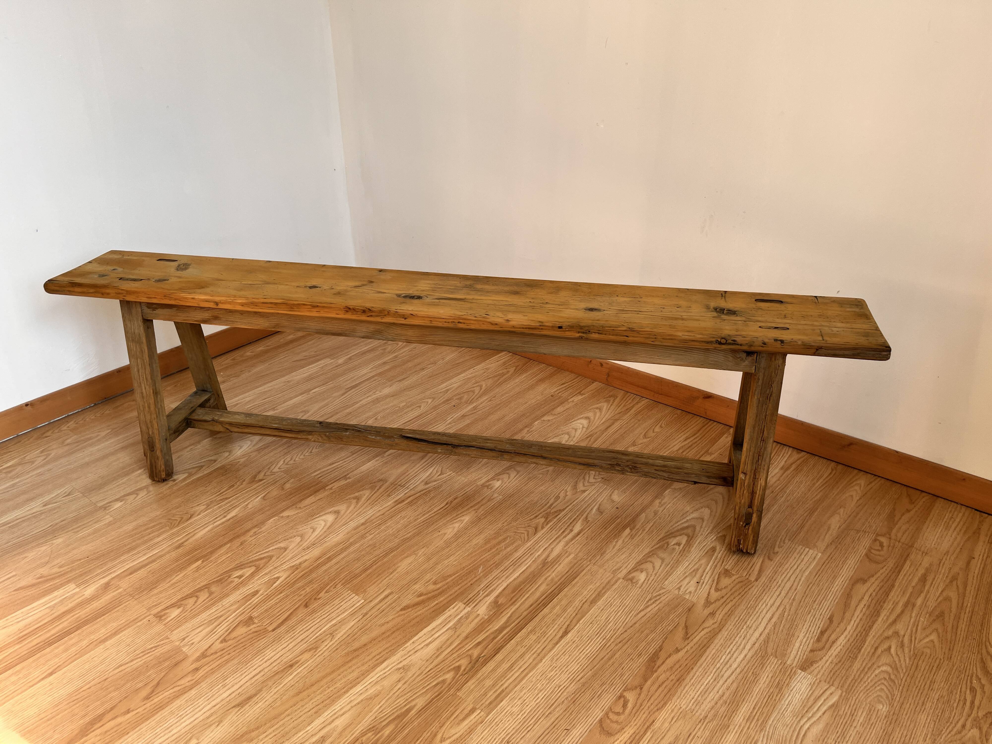 Wooden bench