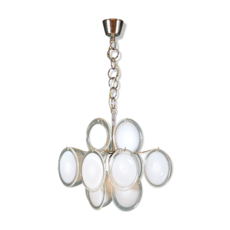 Disc chandelier in Murano glass from Vistosi, 1960s