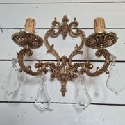 Louis XV style bronze wall lamp with tassels