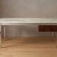 Bureau Knoll design marbre blanc