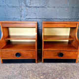Pair of rosewood bedside tables, 1960s-70s