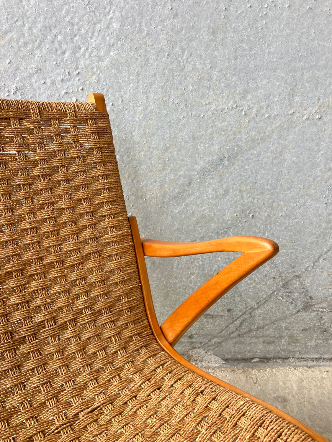 Woven rope armchair, Netherlands, 1950