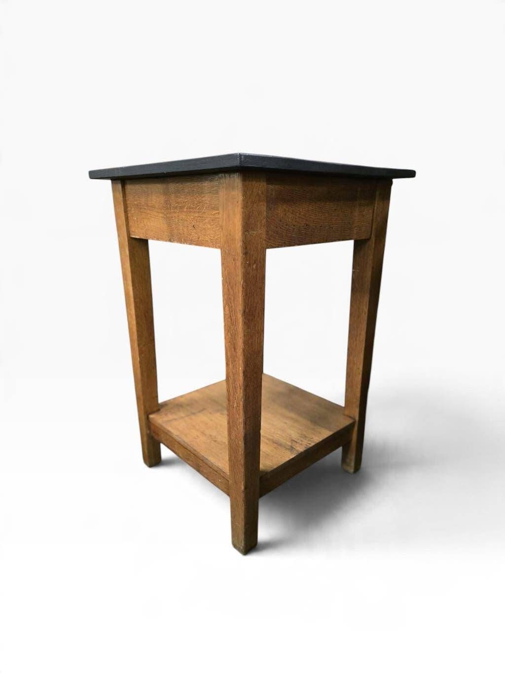 Vintage high side table in wood / counter / mini kitchen furniture
