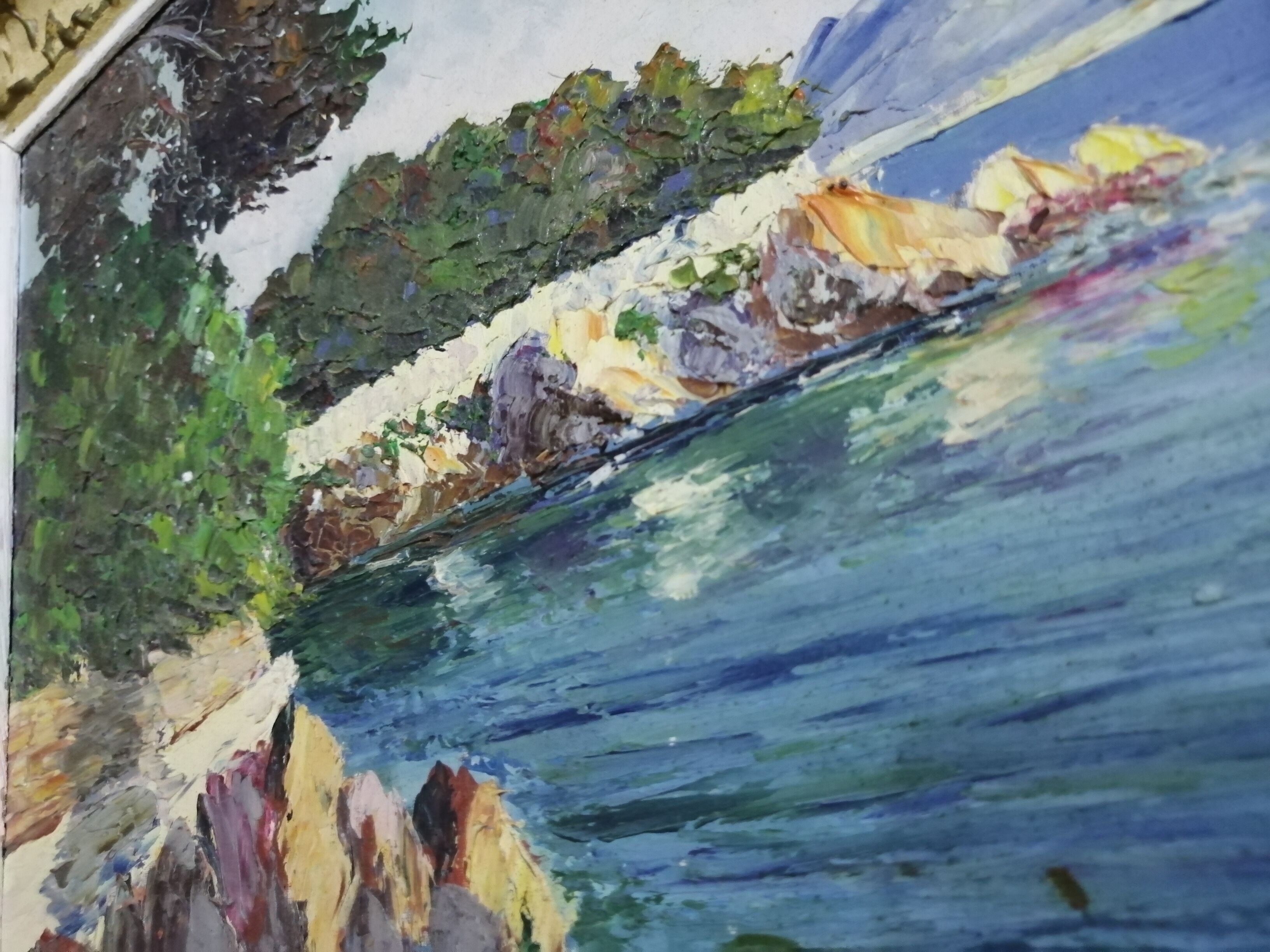 Seaside, oil on panel