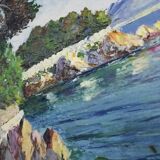 Seaside, oil on panel