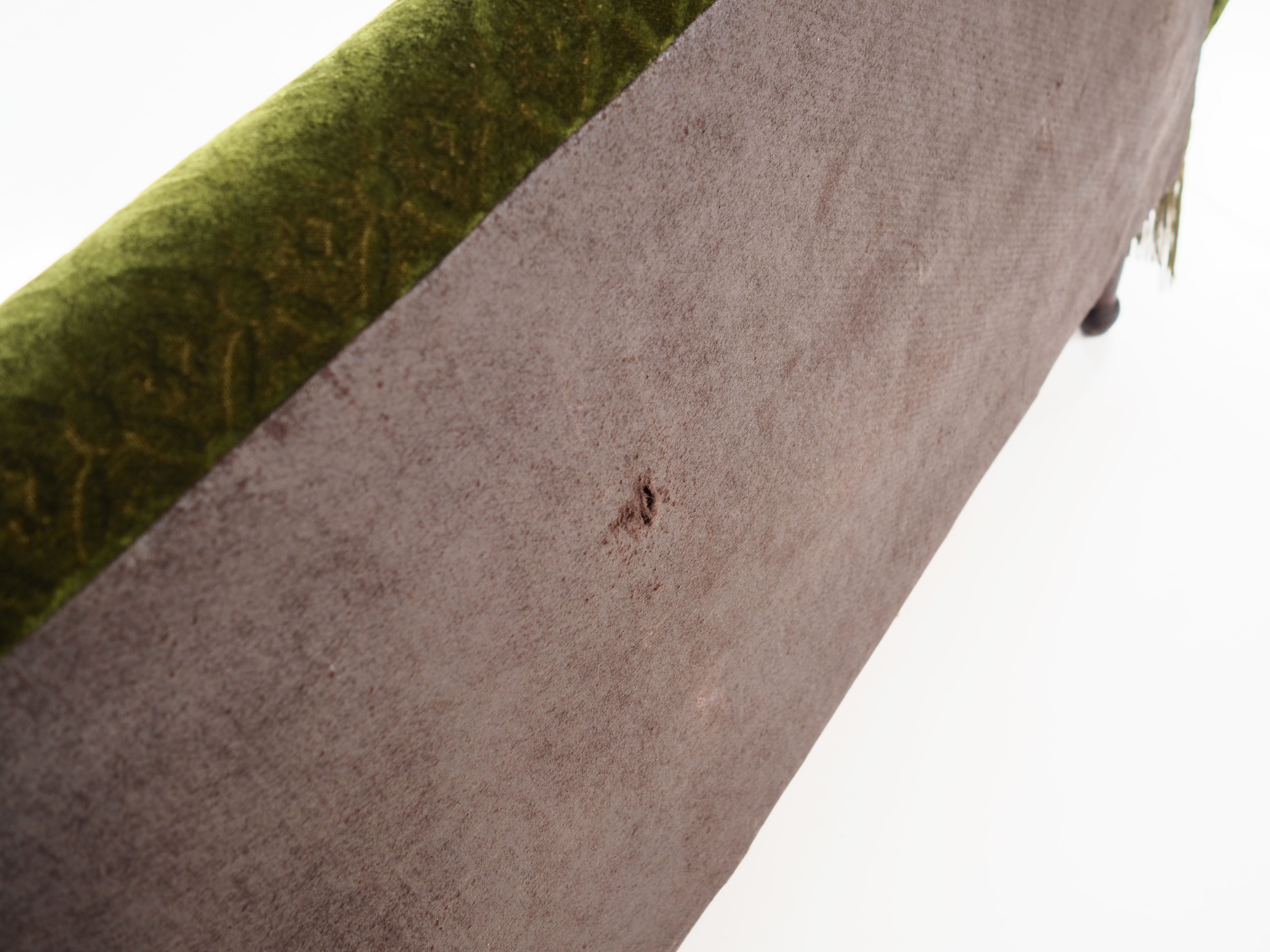 Antique sofa-bed in green colour