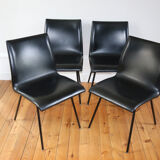 Series of 4 vintage chairs 1950