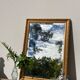 Antique mirror in rectangular beveled gilded wood in Louis XVI style