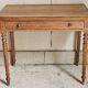 Desk, pine table, turned wooden legs, vintage, 70s