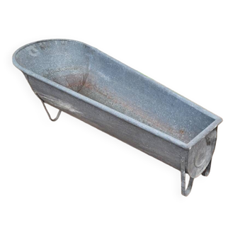 Old galvanized zinc bathtub - 1m63