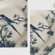 Gien "Provençal" - Set of 3 flat plates Ø 23 cm swallows