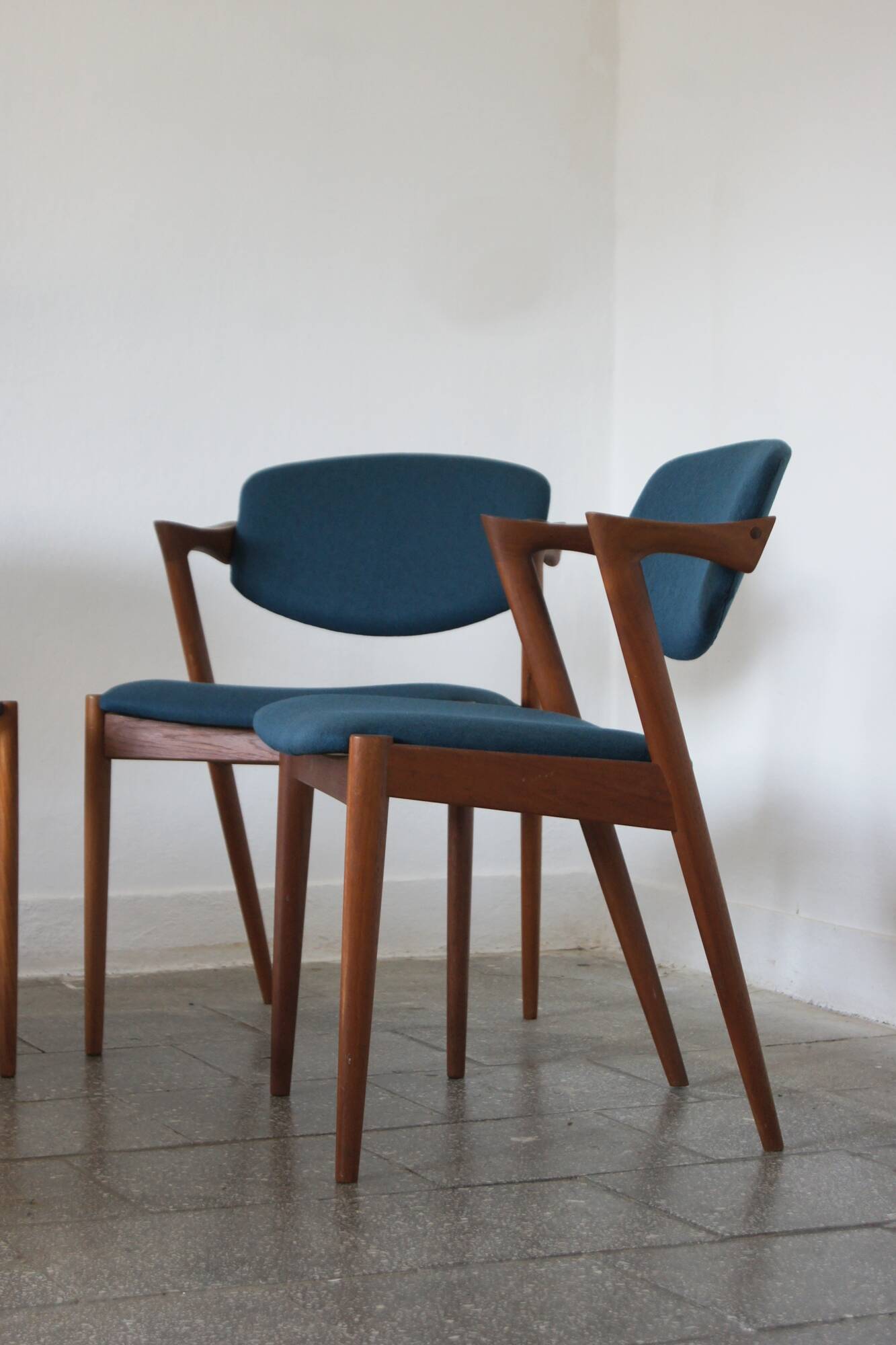 Chaises en teck modèle 42 par Kai Kristiansen pour Schou Andersen, ensemble de 6