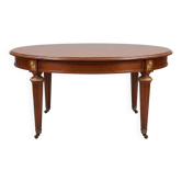 Mahogany table with extension in Louis XVI style
