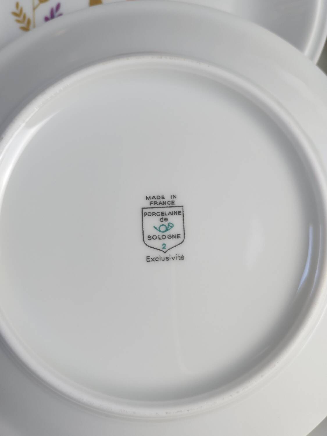 6 Porcelain dessert plates Sologne 1970