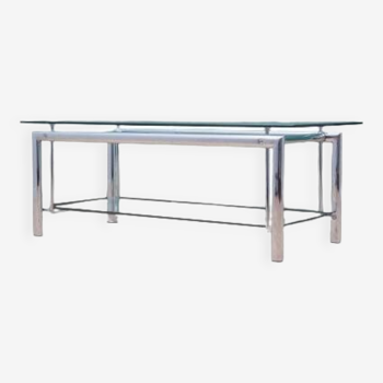 Glass coffee table, Danish design, 1970s, production: Denmark