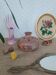 Vase pique flower in sandstone signed Vallauris vintage