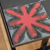 Vintage teak and ceramic coffee table 1960