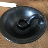 Black porcelain candle holder