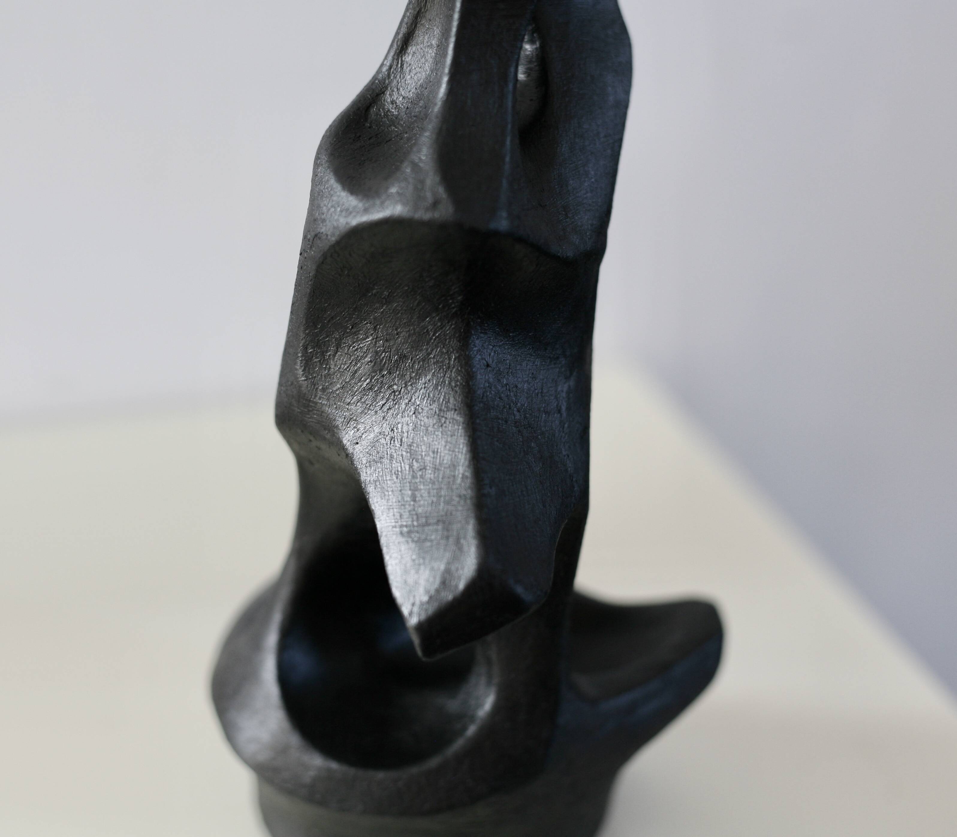 Free-form ceramic, painted black, 1969