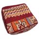 Set of 8 Moroccan Berber poufs in wool – Vintage red kilim