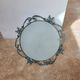 Antique 2-bulb ceiling light from the 30s-40s, art deco, in worked metal and frosted glass