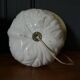 Pair of Italian ceramic lamps 1980 white walnut shape