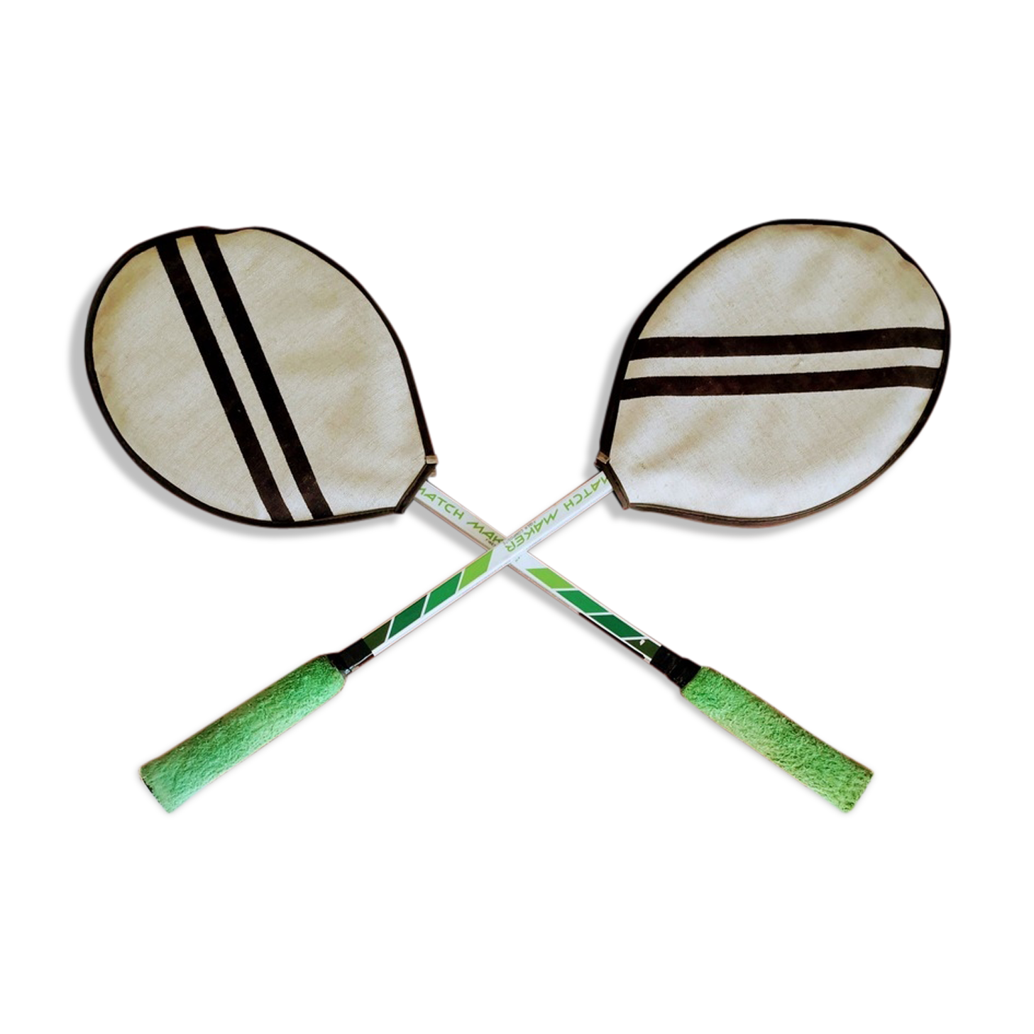 Pair of vintage badminton rackets